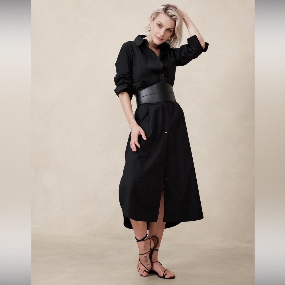 Banana Republic POPLIN MAXI SHIRTDRESS